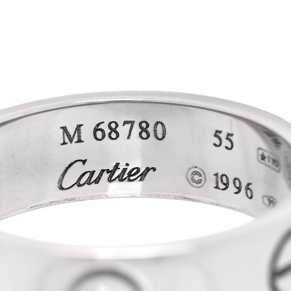 Cartier 18K White Gold 5.5mm LOVE Ring 55 7.25 4 of 4