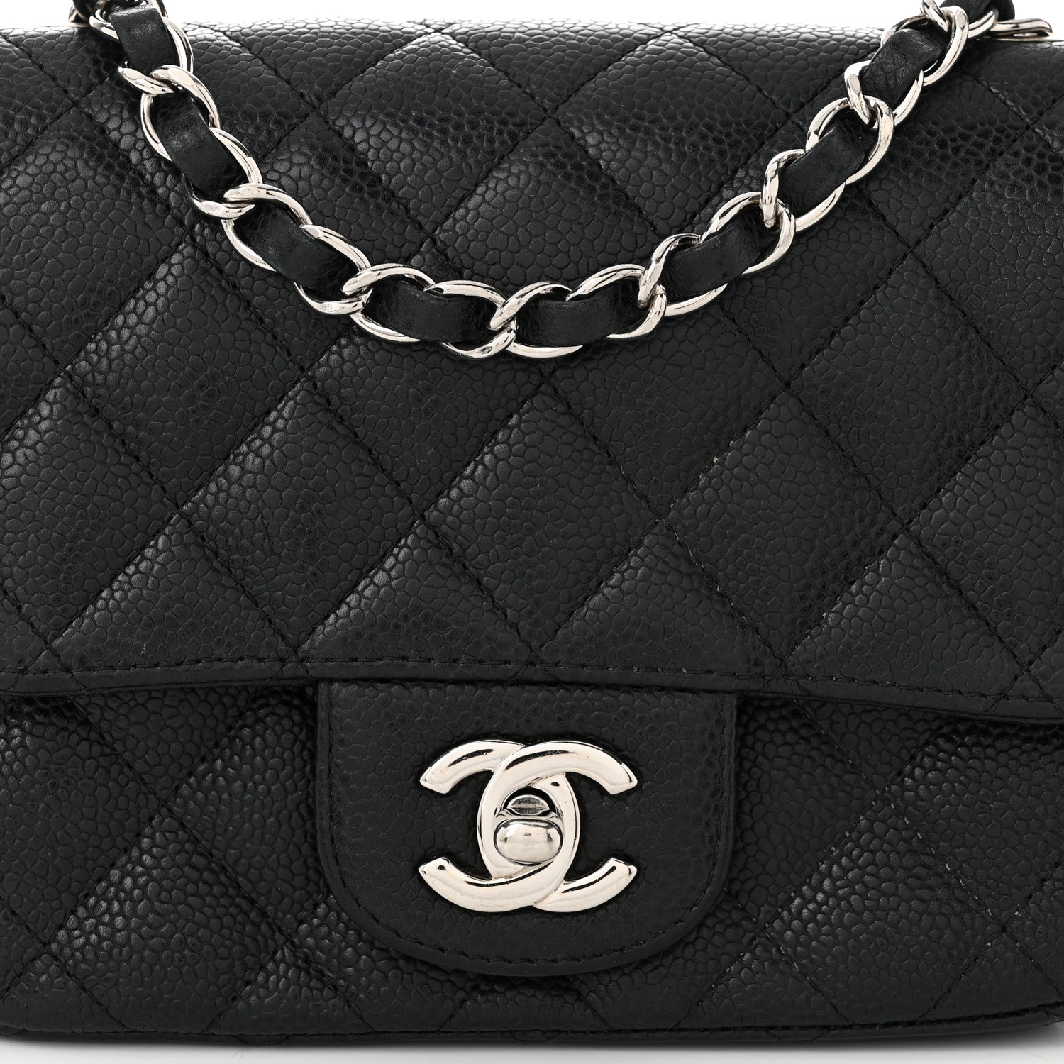 Chanel Caviar Quilted Mini Square Flap Black 8 of 10