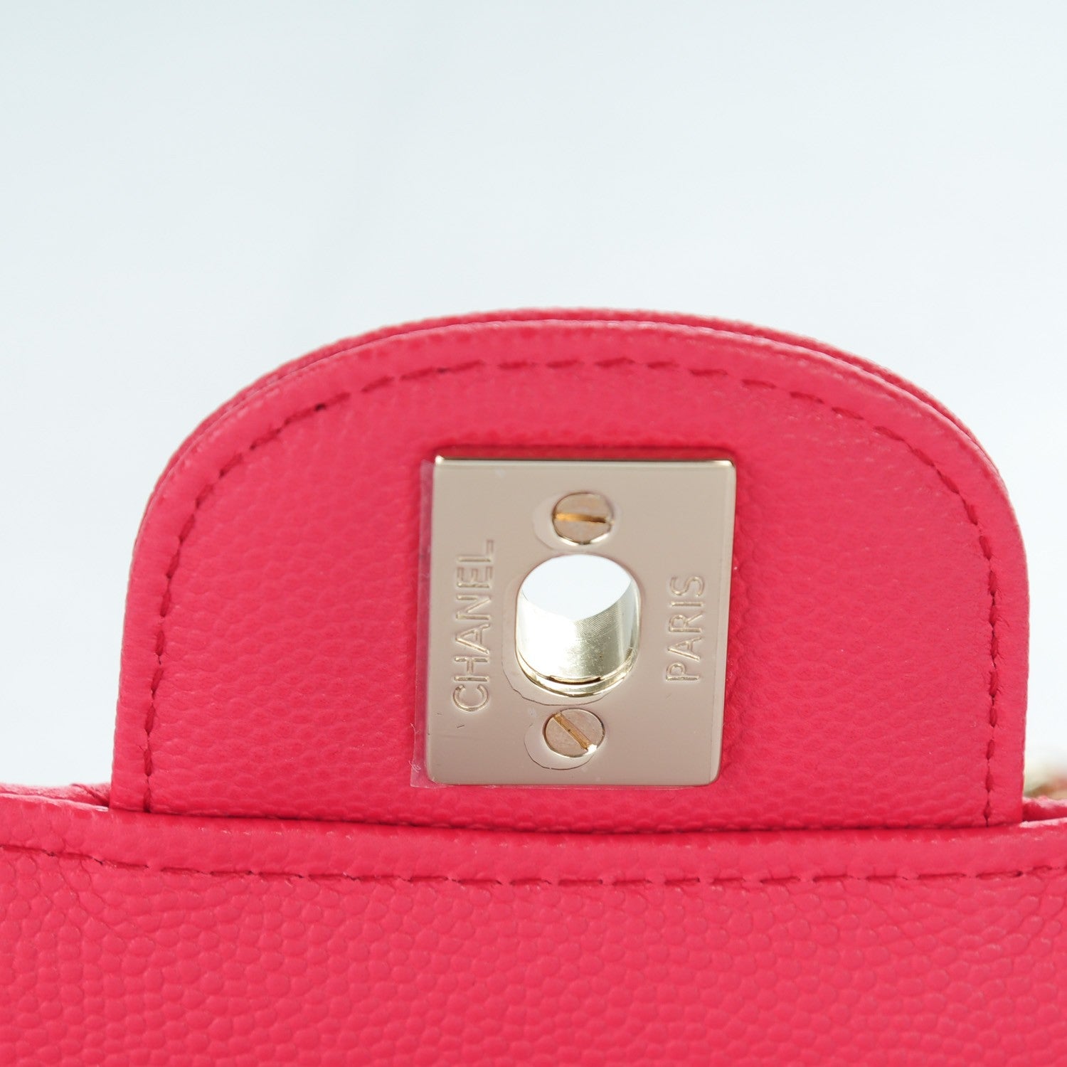 Chanel Caviar Quilted Mini Rectangular Flap Dark Pink 5 of 8
