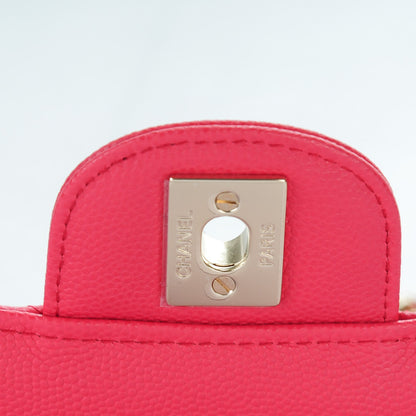 Chanel Caviar Quilted Mini Rectangular Flap Dark Pink 5 of 8