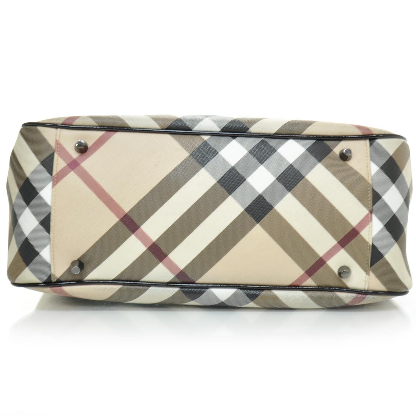 Patent Trim Nova Check Tote