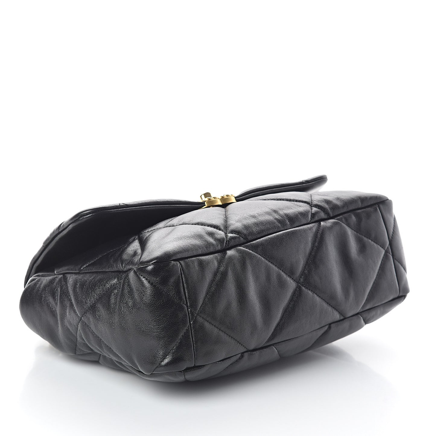 Lambskin Quilted Large 19 Flap Black