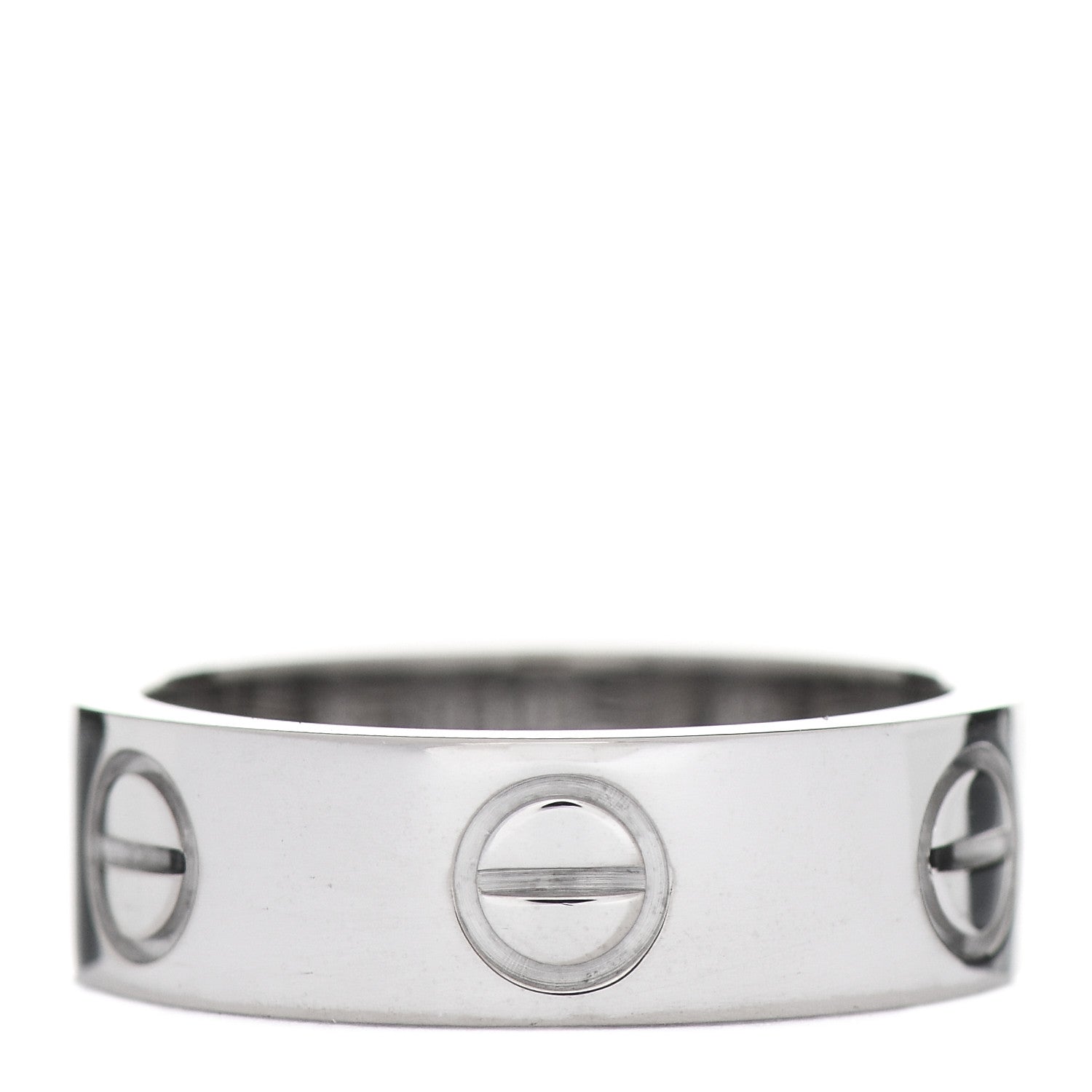 Cartier 18K White Gold 5.5mm LOVE Ring 49 4.75 1 of 5