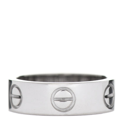 Cartier 18K White Gold 5.5mm LOVE Ring 49 4.75 1 of 5