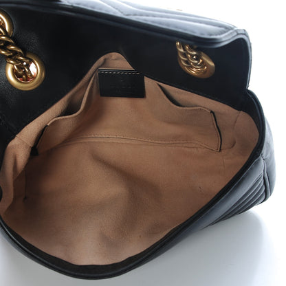 Gucci Calfskin Matelasse Mini GG Marmont Shoulder Bag Black 5 of 8