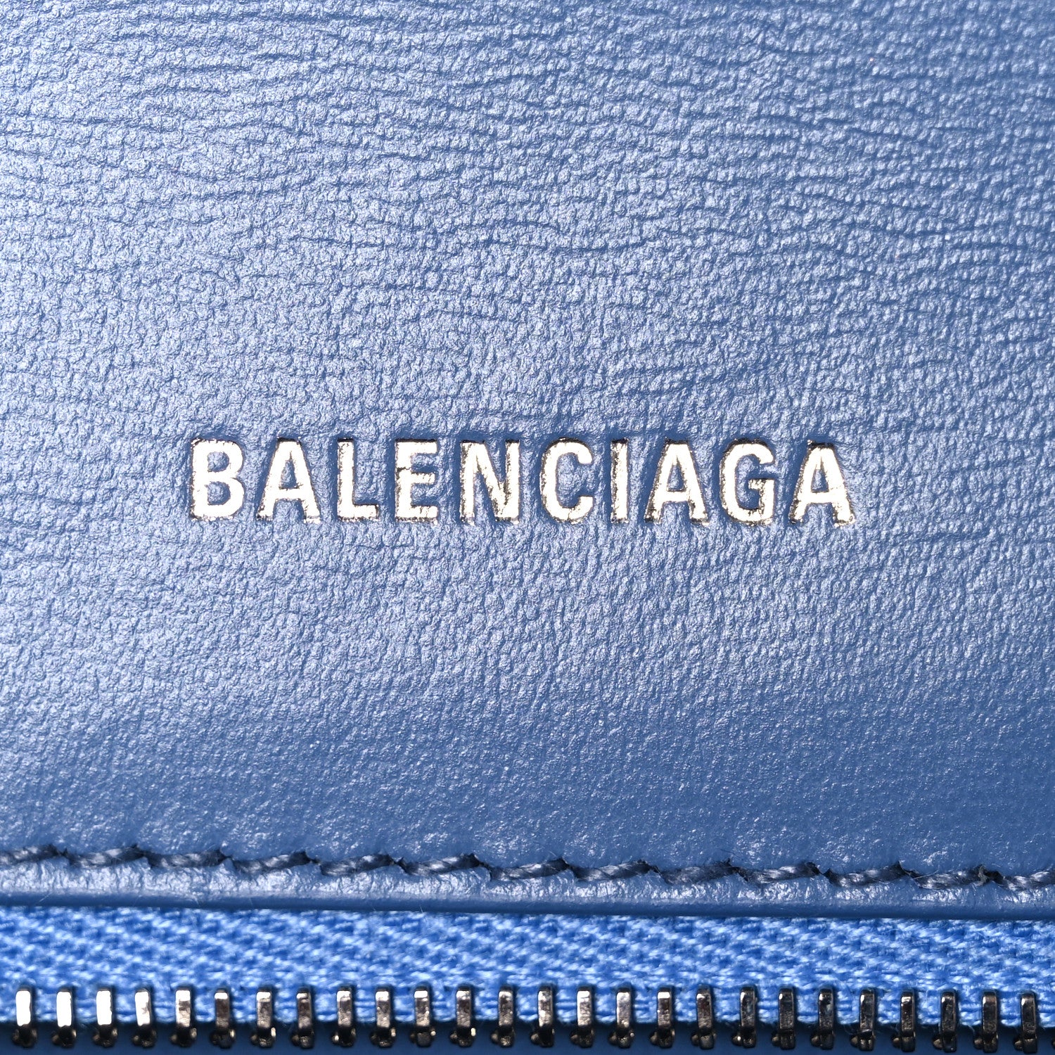 Balenciaga Denim BB Monogram Small Hourglass Top Handle Bag Blue 6 of 10