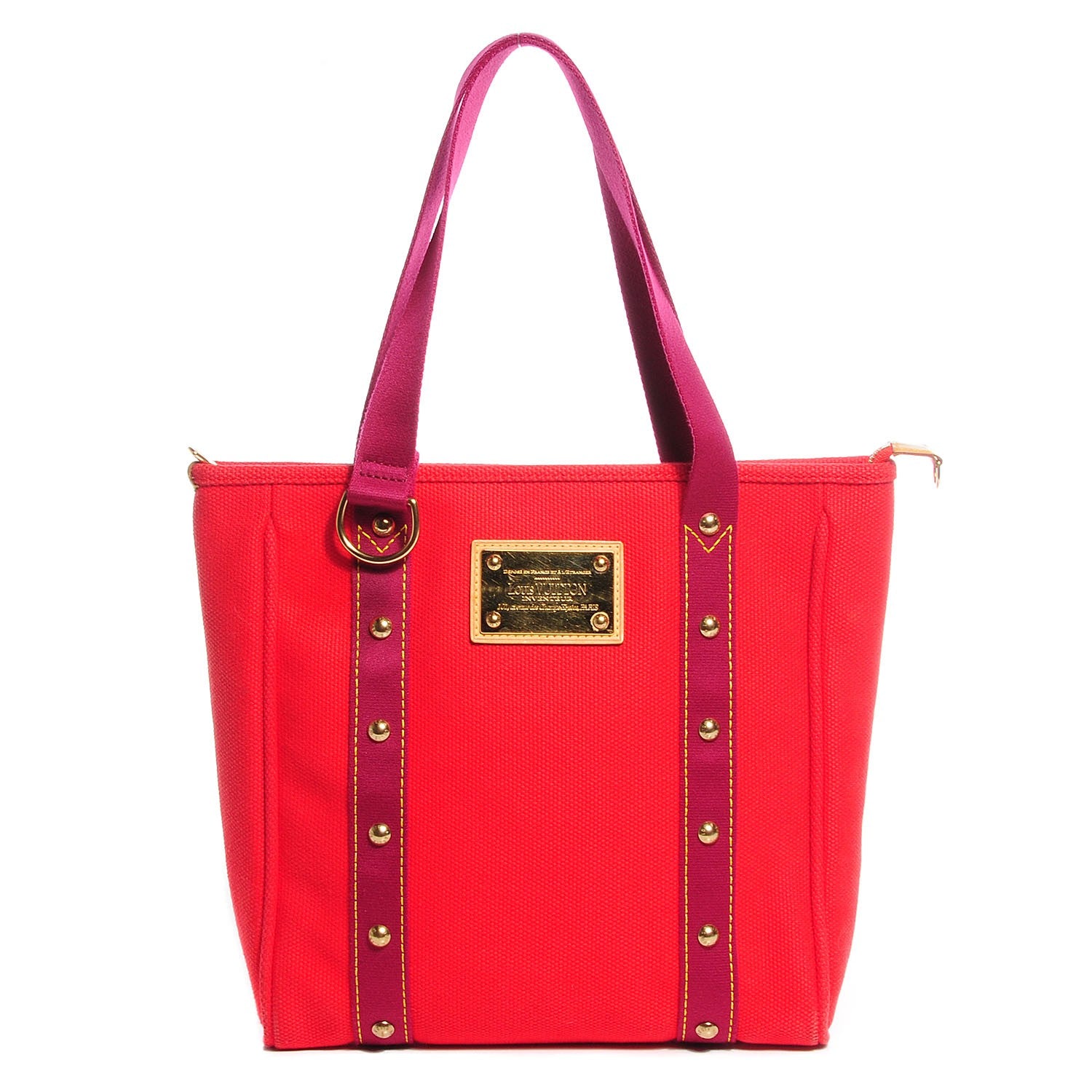 Louis Vuitton Toile Antigua Cabas MM Red Pink 1 of 7