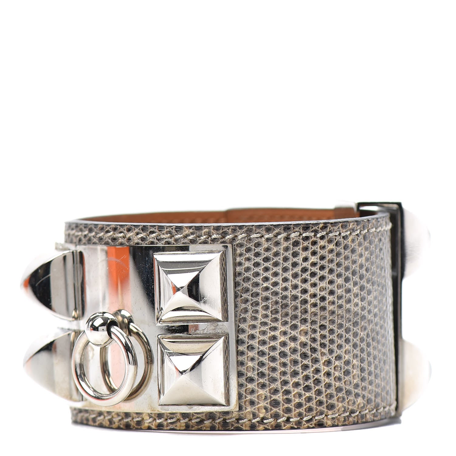 Hermes Lizard Collier De Chien CDC Bracelet S Ombre 1 of 3