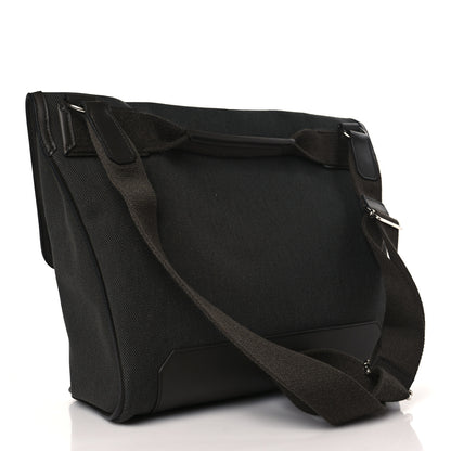 Hermes Toile Officier Sombrero Alleretour Messenger Vert Fonce Ebene 3 of 9