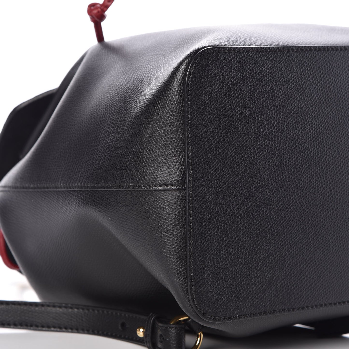 Vitello Cruise Bi-Color FF 1974 Embossed F is Fendi Drawstring Backpack Black Fragola Maya