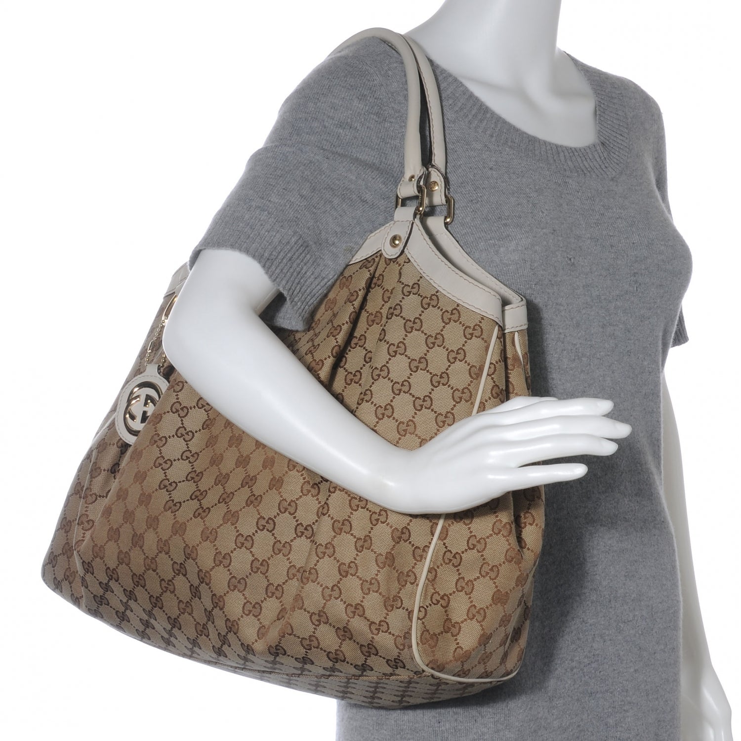 Gucci Monogram Large Sukey Tote Off White 2 of 9