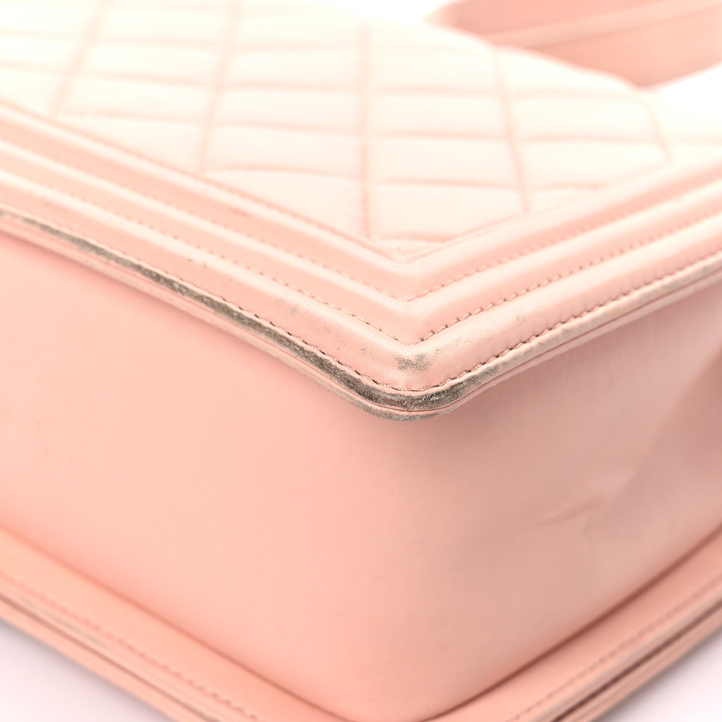 Calfskin Quilted New Medium Boy Flap Light Pink