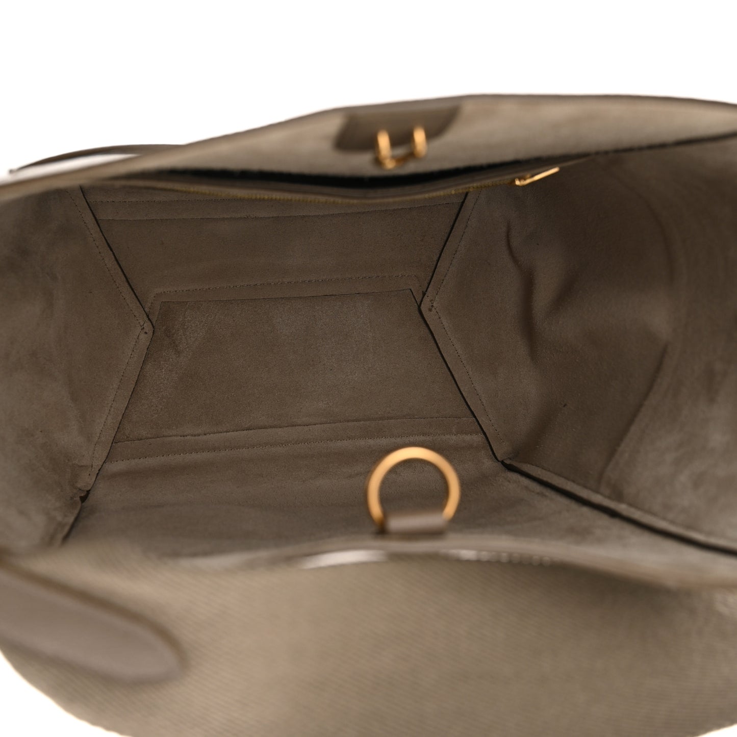 Soft Grained Calfskin Sangle Bucket Bag Taupe