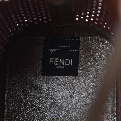 Fendi Vitello Liberty Glossy Lambskin F is Fendi Perforated Mini Mon Tresor Bucket Bag White Ice Rust Maya 8 of 9