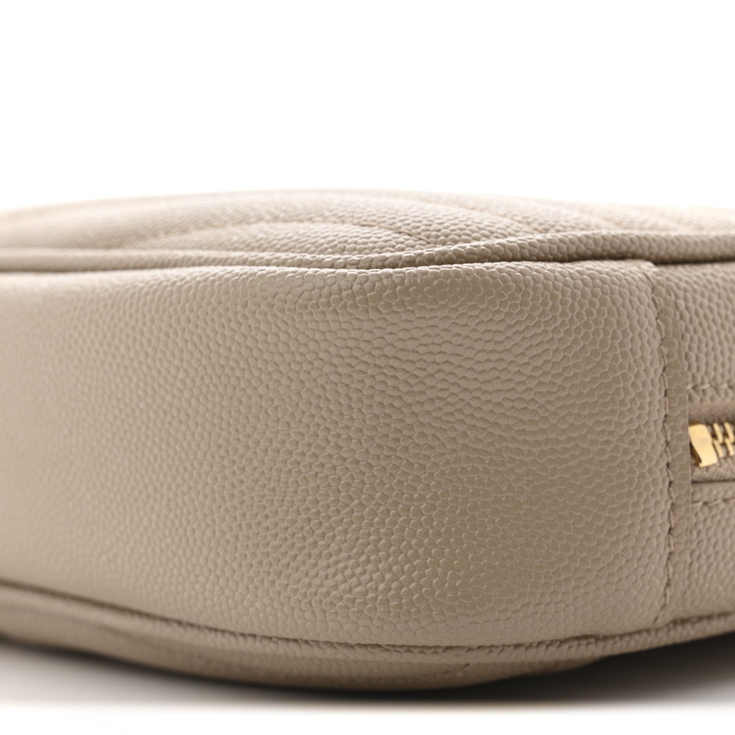Grain De Poudre Matelasse Monogram Mini Lou Camera Bag Dark Beige