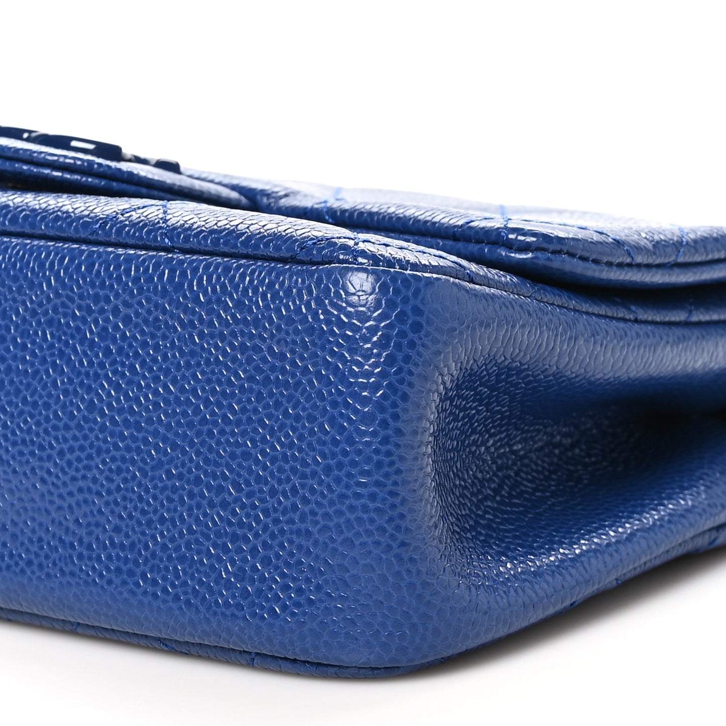 Caviar Quilted Incognito Mini Square Flap Dark Blue