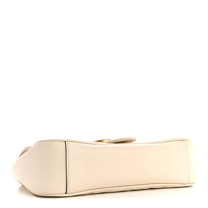 Gucci Calfskin Matelasse Small GG Marmont Shoulder Bag White 4 of 12