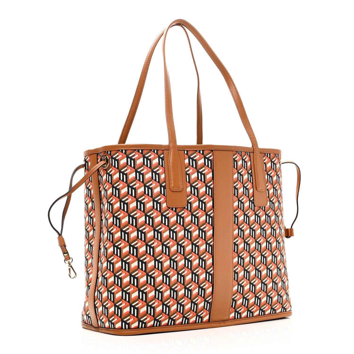 MCM Visetos Medium Reversible Shopper Tote Cognac 6 of 15
