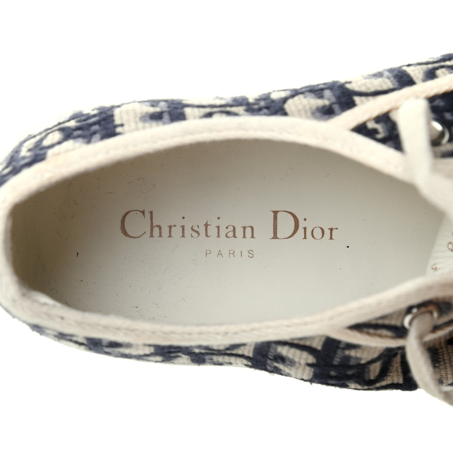 Christian Dior Canvas Oblique Walk'N'Dior Low Top Sneakers 37 Deep Blue 6 of 8