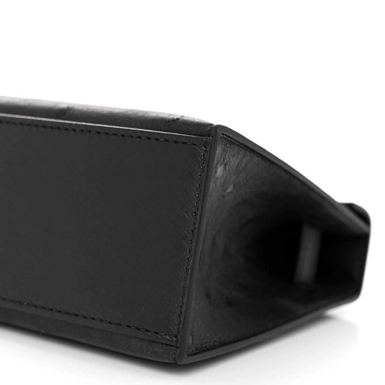 Hermes Ostrich Kelly Pochette Black 10 of 11