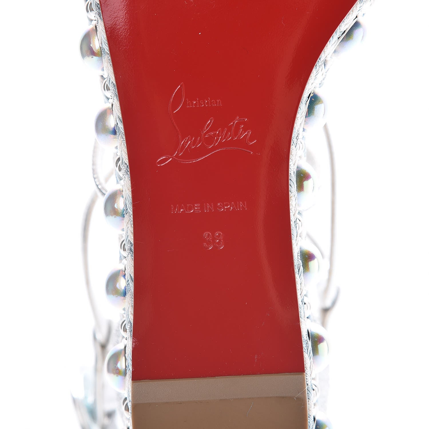Christian Louboutin Lurex Chocazeppa 60 Platform Sandals 38 Silver 6 of 8