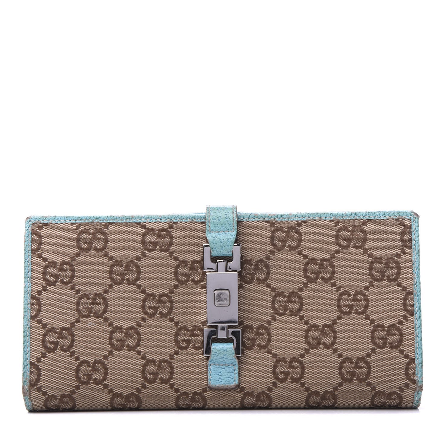 Monogram Calfskin Blake Continental Wallet Turquoise