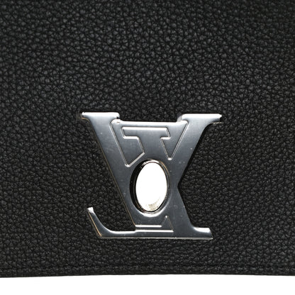 Louis Vuitton Calfskin Lockme Mini Backpack Black 13 of 14