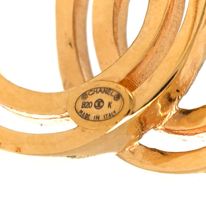 Chanel Metal Obazine CC Earrings Gold 4 of 5