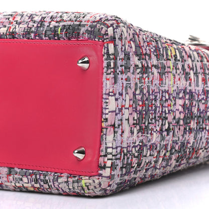 Christian Dior Tweed Medium Lady Dior Pink Multicolor 8 of 9
