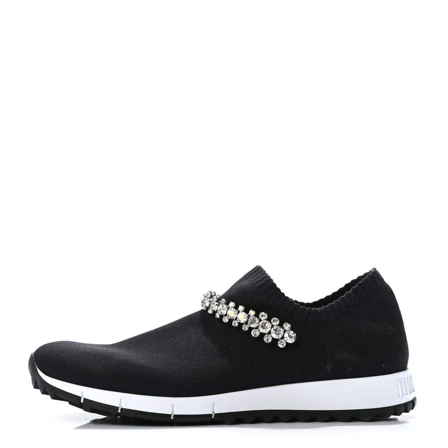 Jimmy Choo Knit Crystal Verona Sneaker 38 Black 1 of 9