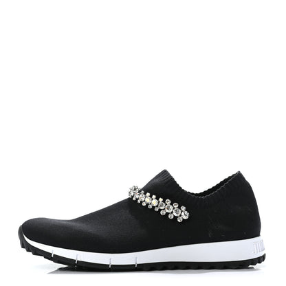 Jimmy Choo Knit Crystal Verona Sneaker 38 Black 1 of 9