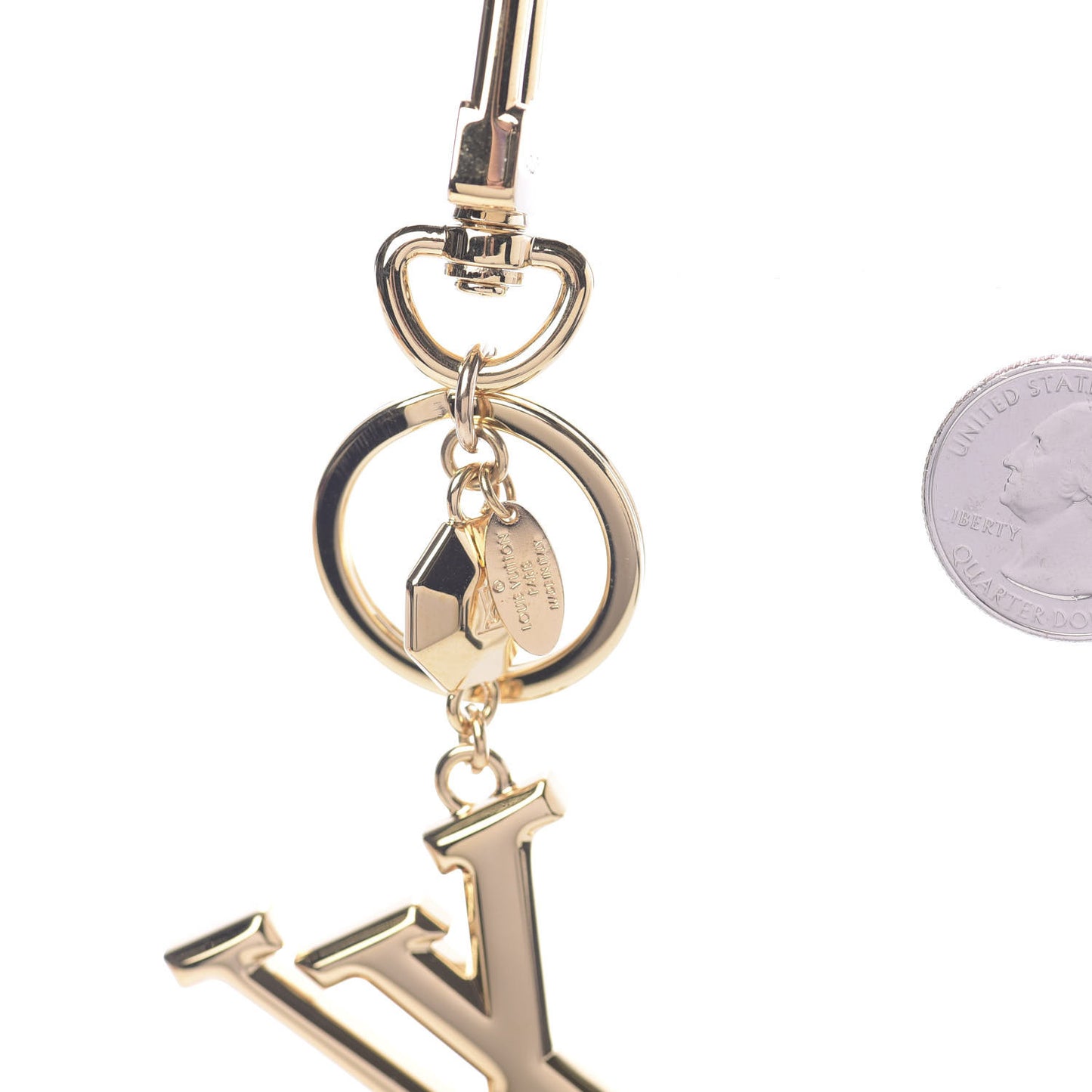 LV Facettes Bag Charm Key Holder Gold