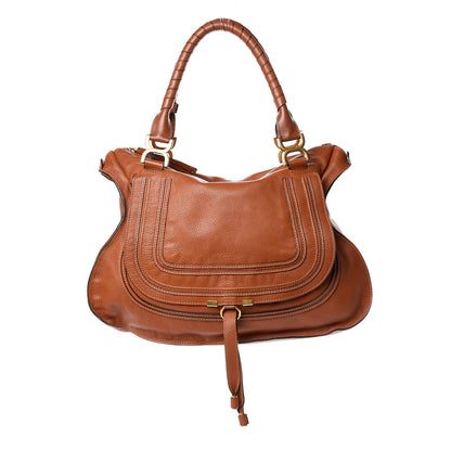 Chloe Calfskin Large Marcie Satchel Tan 1 of 24