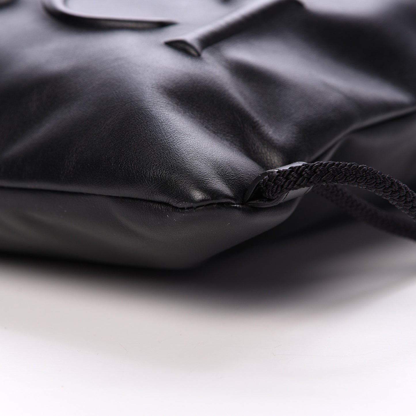 Calfskin Small GucciGhost Drawstring Backpack Black
