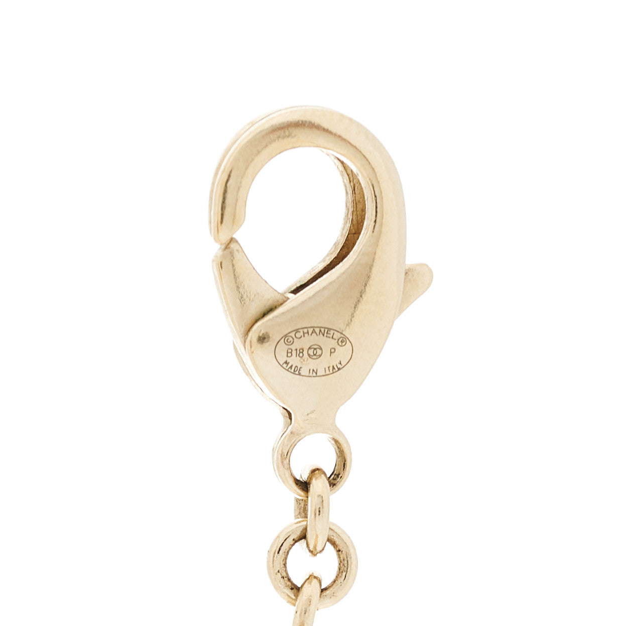 Chanel Metal Lambskin Lock Necklace Iridescent Pink 5 of 6