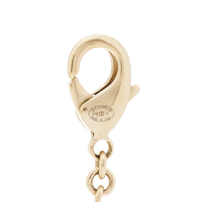 Chanel Metal Lambskin Lock Necklace Iridescent Pink 5 of 6