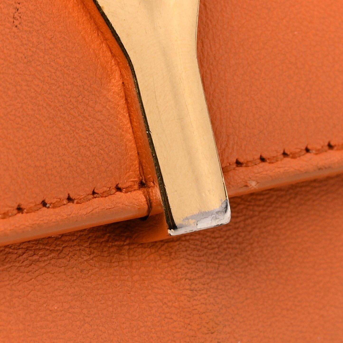 Calfskin Classic Y Ligne Wallet Orange