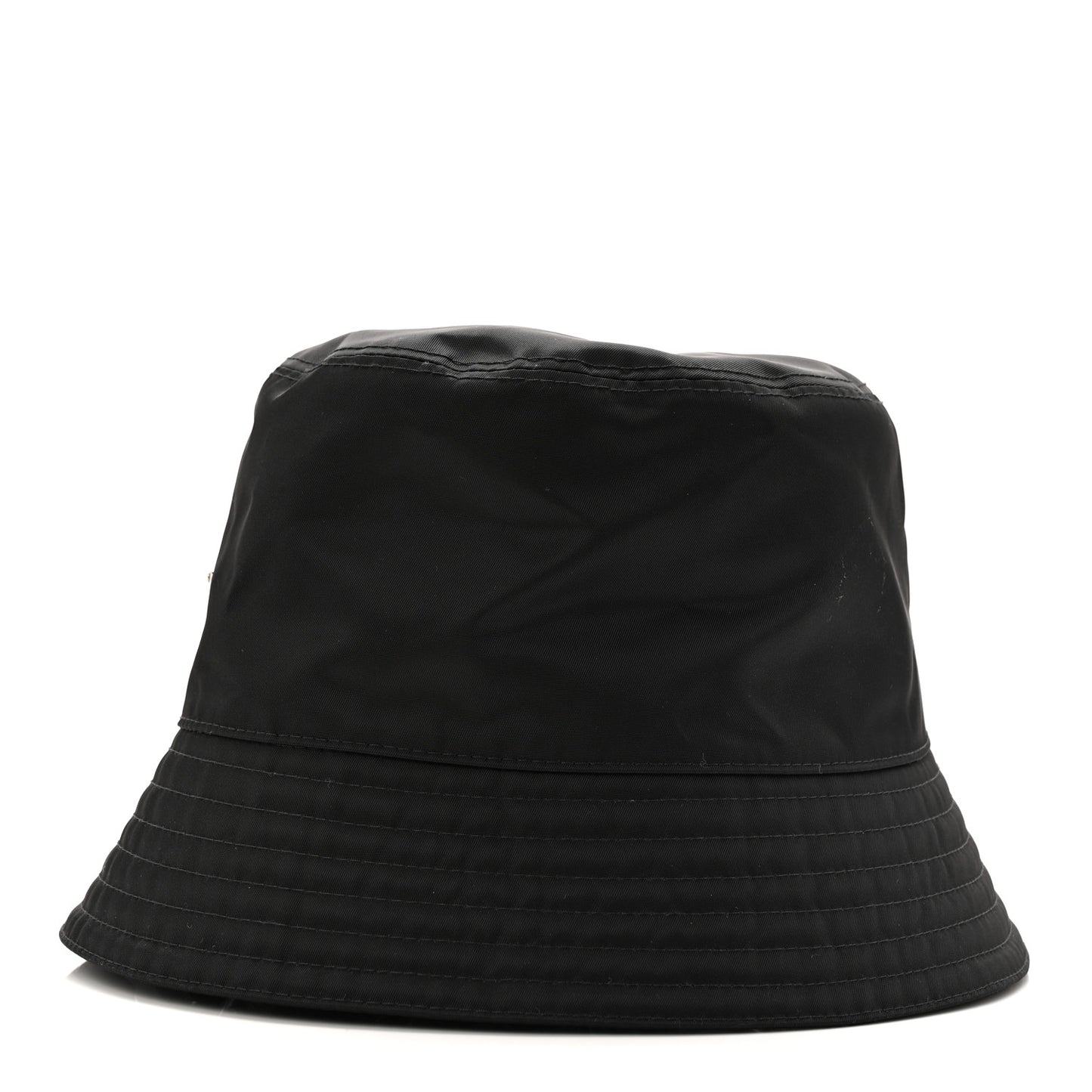 Re-Nylon Metal Triangle Logo Womens Bucket Hat M Black