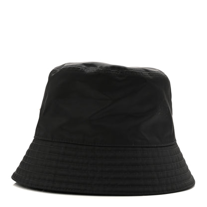 Prada Re-Nylon Metal Triangle Logo Womens Bucket Hat M Black 3 of 8