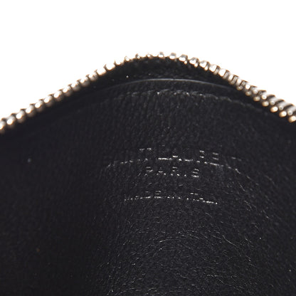 Saint Laurent Grained Calfskin 5 Fragments Zip Pouch Card Holder Black 7 of 8