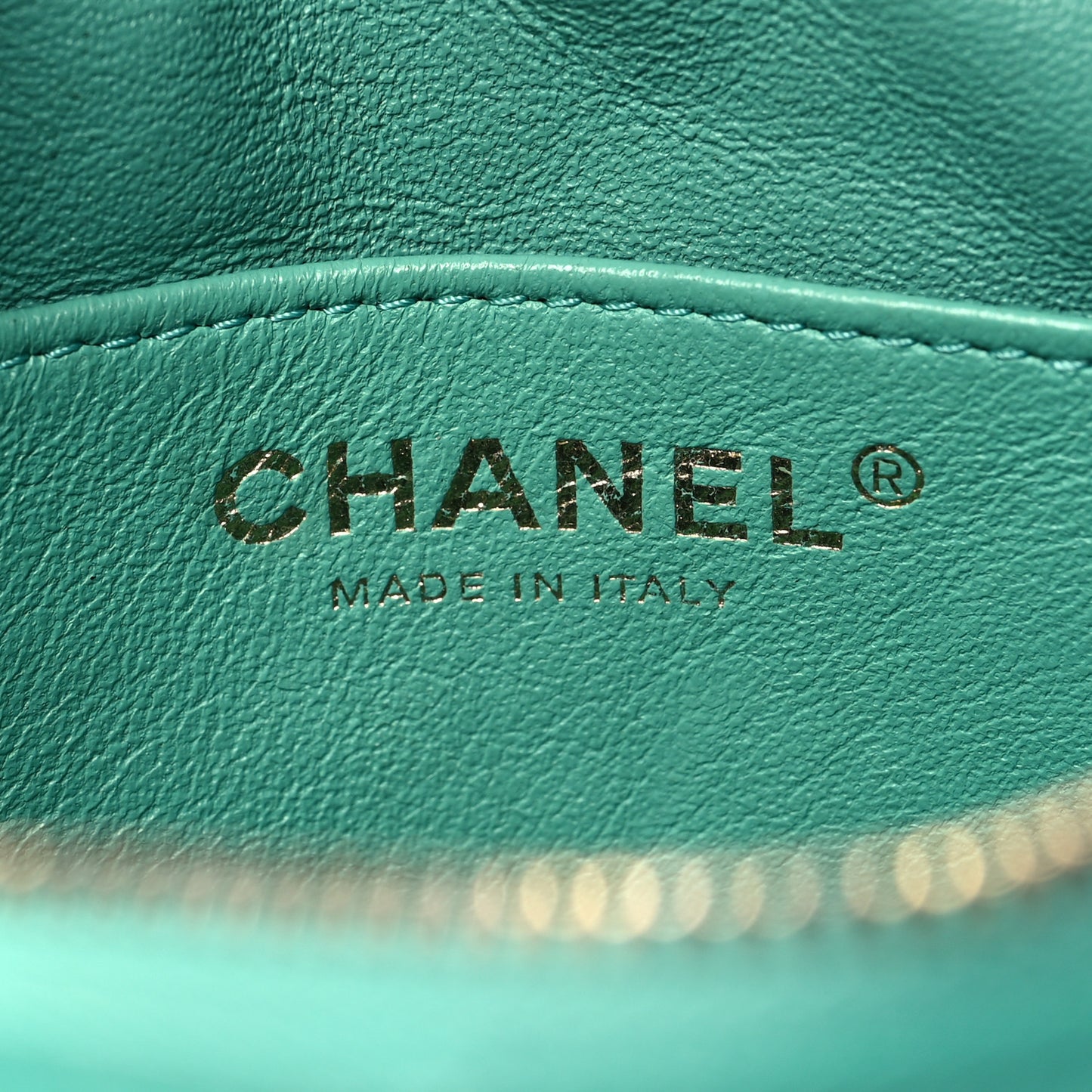 Lambskin Quilted Small Timeless Camera Case Turquoise