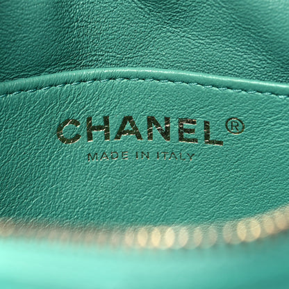Chanel Lambskin Quilted Small Timeless Camera Case Turquoise 6 of 10