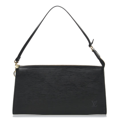 Louis Vuitton Epi Pochette Accessories 24 Black 1 of 7