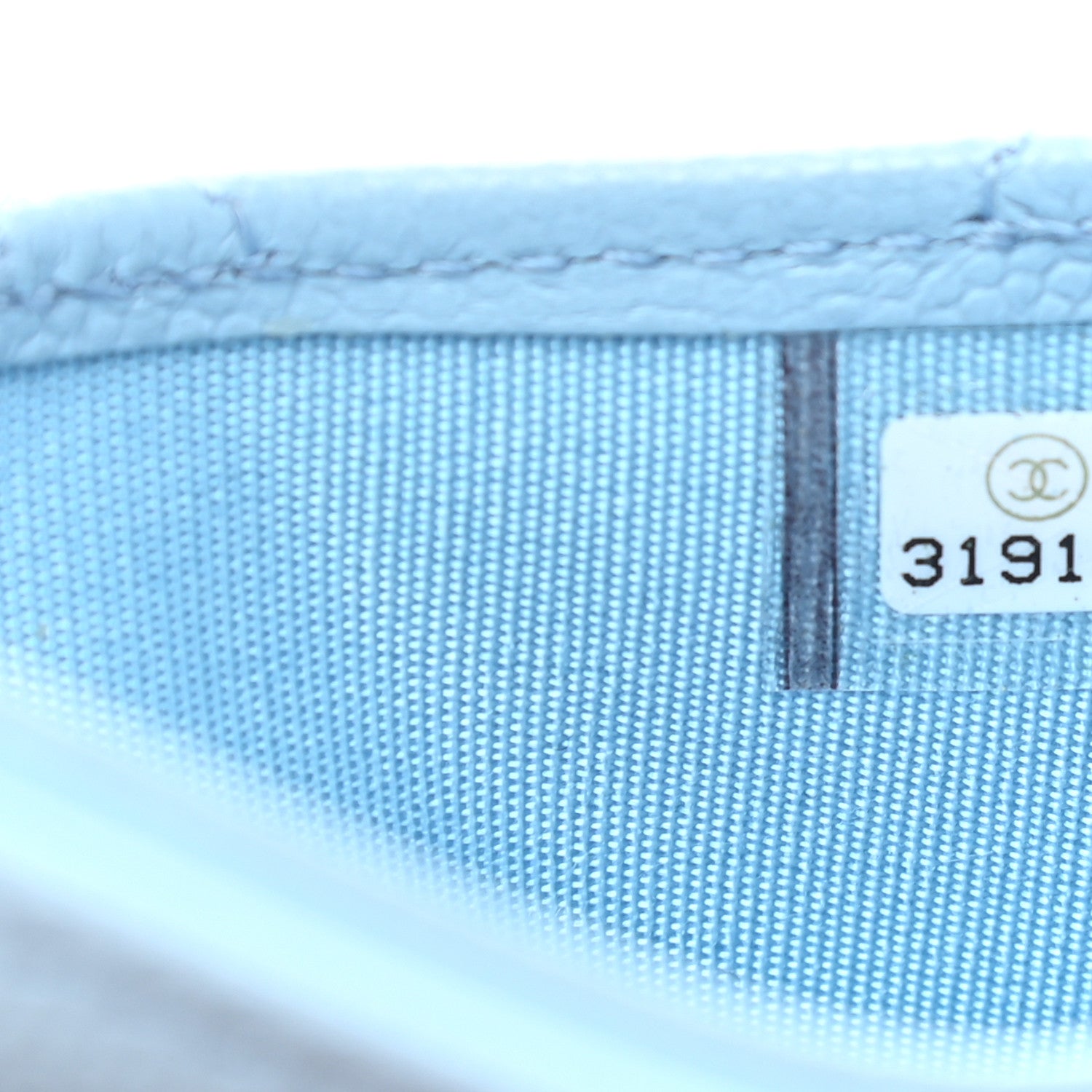 Chanel Caviar Quilted Card Holder Light Blue 8 of 8