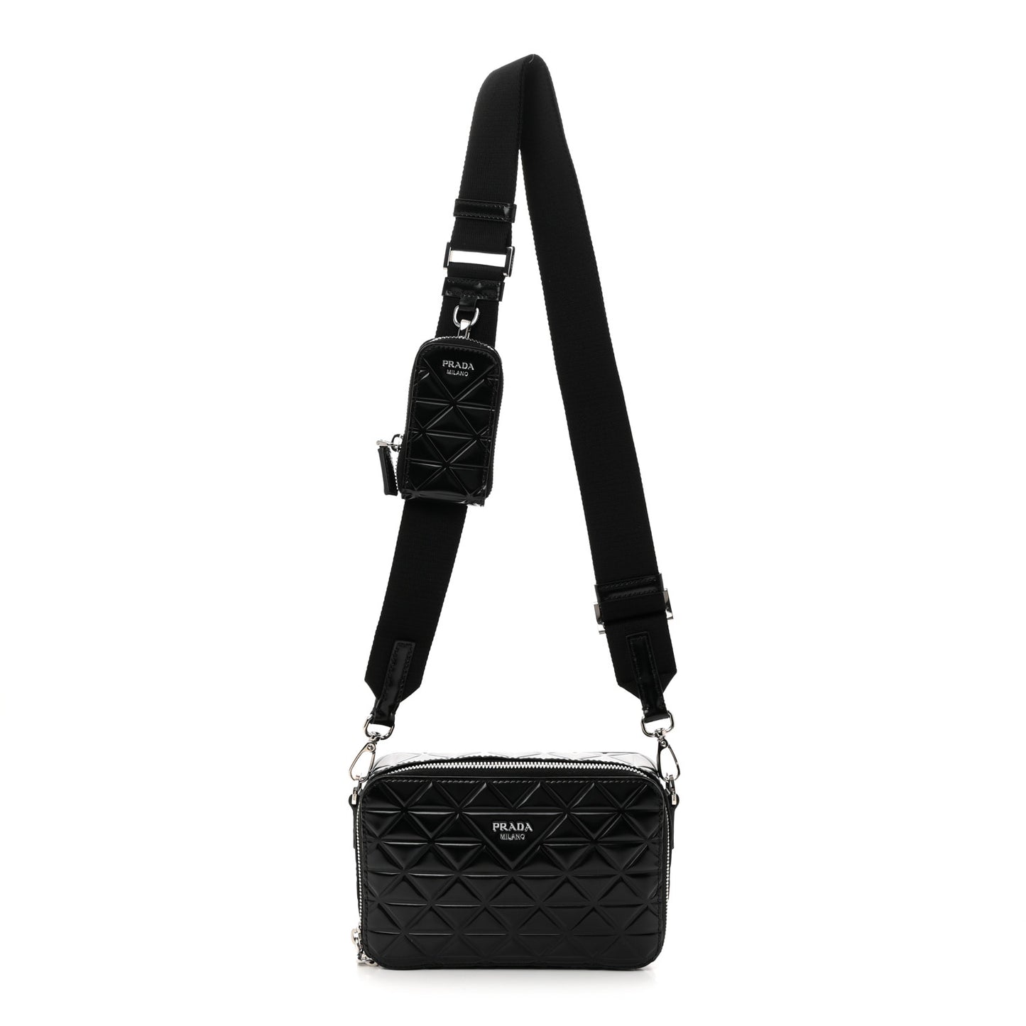 Spazzolato Small Brique Crossbody Bag Black
