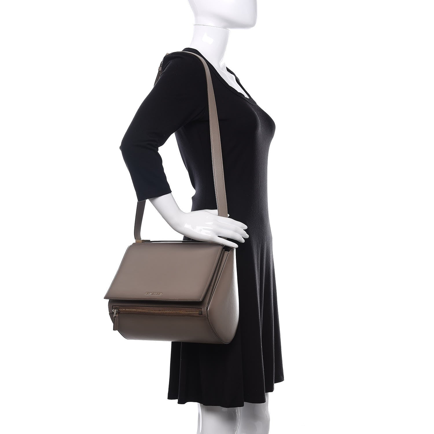 Givenchy Calfskin Medium Pandora Box Crossbody Bag Taupe 2 of 15