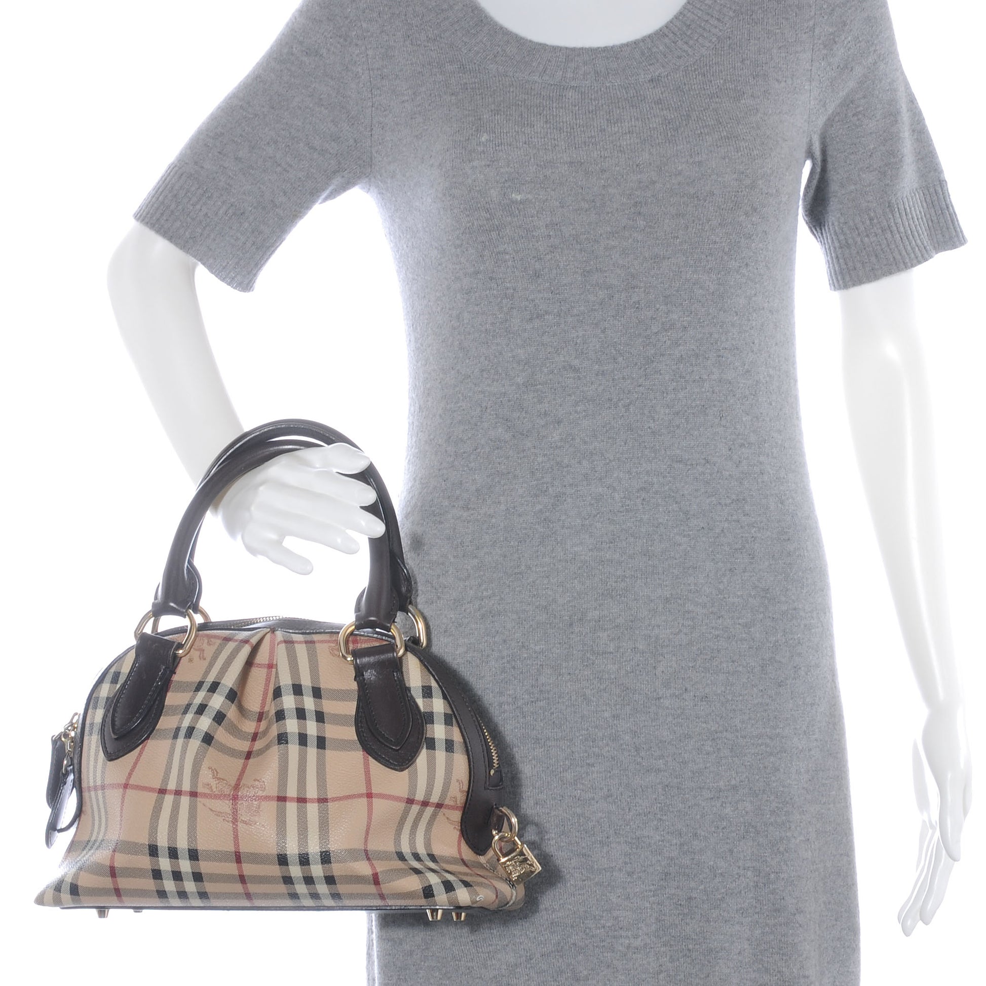 Burberry Haymarket Check Small Thornley Satchel 2 of 8