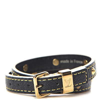 Louis Vuitton Suhali Double Tour Bracelet Black 1 of 4
