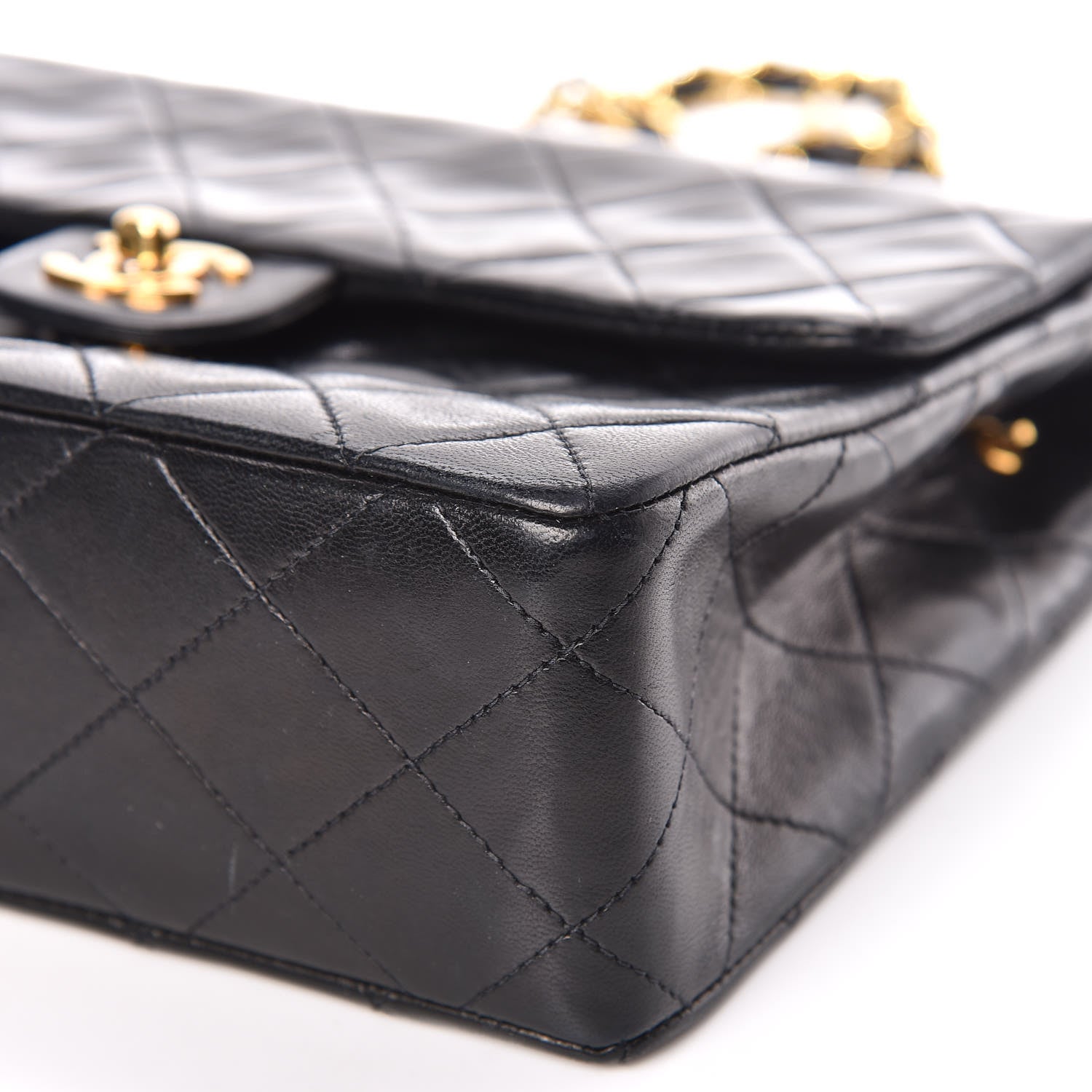 Chanel Lambskin Quilted Mini Square Flap Black 6 of 15