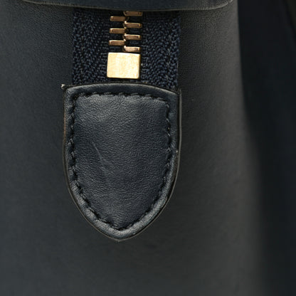 Celine Smooth Calfskin Striped Canvas Micro Luggage Navy Blue 12 of 17